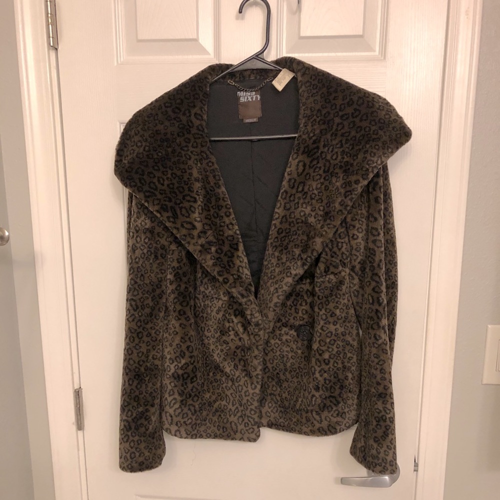 Miss Sixty Animal print Faux fur Jacket